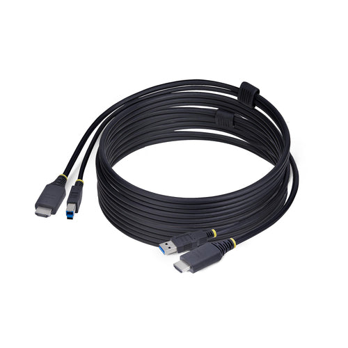 StarTech.com 10ft (3m) HDMI and USB 5Gbps KVM Cable, 4K 60Hz, HDMI 2.0 and USB Combo Cable for KVM Switches
