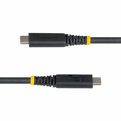 StarTech.com 1m (3ft) USB4 Cable, 40Gbps, USB-IF Certified USB-C Cable, 240W PD, 8K 60Hz/4K 240Hz DP2.1 DP40, TPE Jacket, Thunderbolt 4 Compatible - Black USB-C Cord