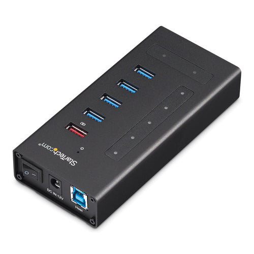 StarTech.com 7 Port USB C Hub - USB Type-C to 2x USB-C/5x USB-A - Commercial Metal USB 3.0 Hub - SuperSpeed USB 3.2 Gen 1 (5Gbps) - Self Powered - BC 1.2 Fast Charge - Mountable/Rugged