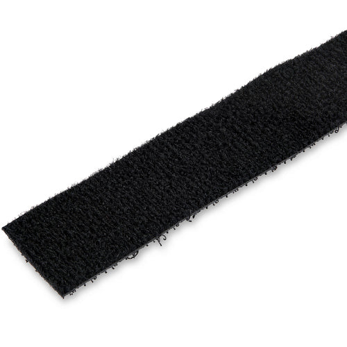 StarTech.com 50ft (15.2m) Hook and Loop Roll, Black, Cut-to-Size Reusable Cable Ties, Bulk Industrial Wire Fastener Tape, Adjustable Fabric Wraps, Reusable Self Gripping Cable Management Straps