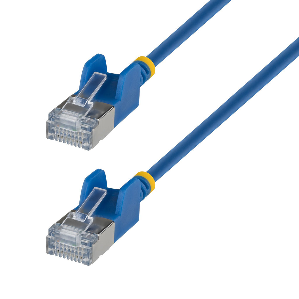 StarTech.com 2m Blue Ultra Slim Cat6A Ethernet Cable, Snagless, FTP, Pure Bare Copper Wire, 34AWG Slim RJ45 Network Patch Cord, Individually Tested
