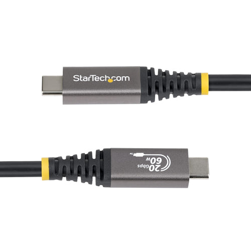 StarTech.com 3m (10ft) USB4 Cable, 20Gbps, USB-IF Certified USB-C Cable, 60W PD, 4K 120Hz DP 2.1, TPE Jacket, Black USB-C Cord