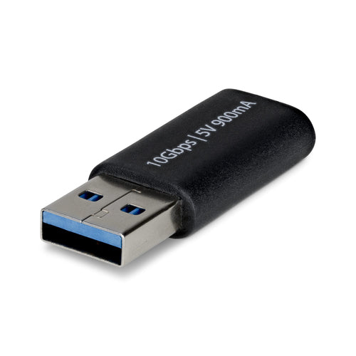 StarTech.com USB-A to USB-C Adapter, USB-A Male to USB-C Female Converter, USB 10Gbps, 5V 900mA, USB to USB C Adapter for USB-A Chargers/Hubs