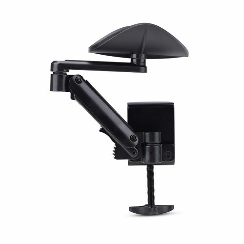 StarTech.com Adjustable Arm Rest for Office Desk, Ergonomic Arm/Elbow Support, 360-Degree Rotation, Clamp-On/No Drill Installation, Black