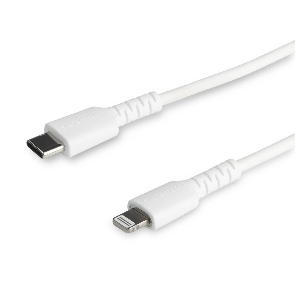 STARTECH 1M USB-C TO LIGHTNING CHARGE/SYNC CABLE, DURABLE, MFi, WHITE, 2YR