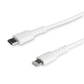 STARTECH 1M USB-C TO LIGHTNING CHARGE/SYNC CABLE, DURABLE, MFi, WHITE, 2YR