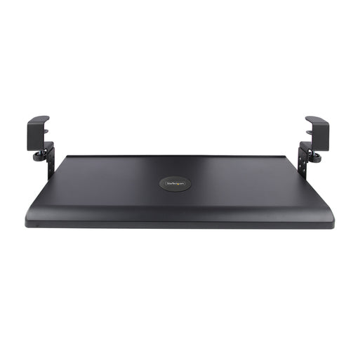 StarTech.com Under-Desk Keyboard Tray, Clamp-on Ergonomic Keyboard Holder, Up to 12kg (26.5lb), Sliding Keyboard and Mouse Drawer with C-Clamps, Height Adjustable Keyboard Tray (3.9/4.7/5.5 in) - TAA