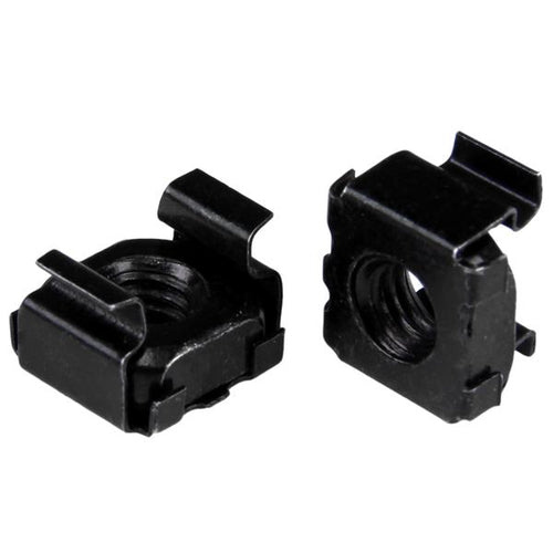 StarTech.com 50-Pack M6 Square Hole Cage Nuts and Installation Tool for 19" or 10" Server Racks, Cabinets and Enclosures, Black - TAA