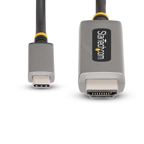 StarTech.com 3.3ft (1m) USB-C to HDMI Adapter Cable, 8K 60Hz, 4K 144Hz, HDR10, USB Type-C to HDMI 2.1 Video Converter Cable, USB-C DP Alt Mode/USB4/Thunderbolt Compatible - USB-C Laptop to HDMI