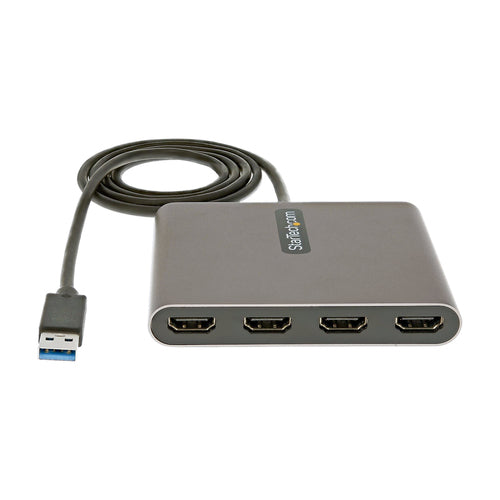 StarTech.com USB 3.0 to Quad HDMI Adapter, USB to 4x HDMI Monitor Converter for Windows (no support for macOS/ChromeOS/Linux) - TAA