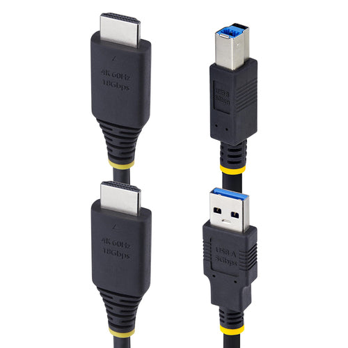StarTech.com 10ft (3m) HDMI and USB 5Gbps KVM Cable, 4K 60Hz, HDMI 2.0 and USB Combo Cable for KVM Switches