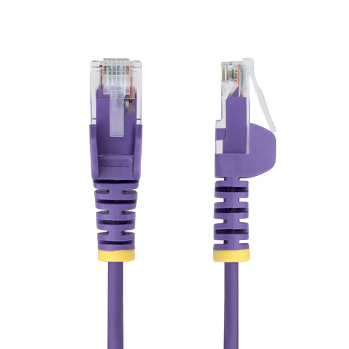 STARTECH.COM.com 10m Purple Slim CAT6 Ethernet Cable, Snagless, 28AWG, LSZH, LTW