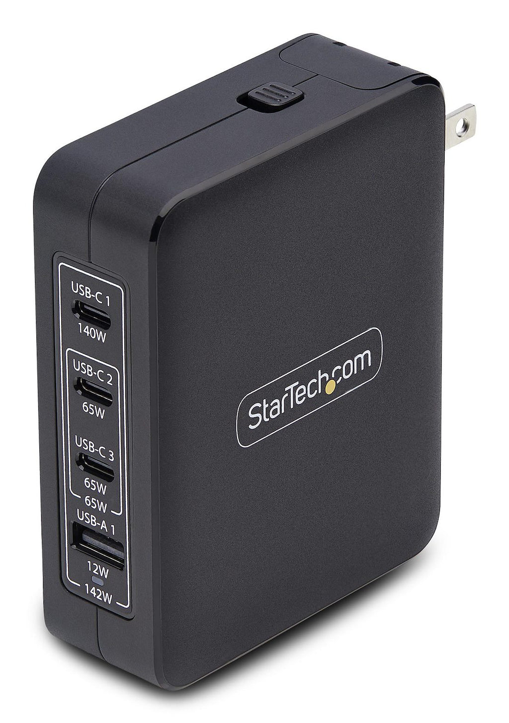 StarTech.com 140W USB-C Wall Charger, 3x USB-C/1x USB-A, PD 3.1 International GaN Power Adapter for MacBook/Dell XPS/Inspiron