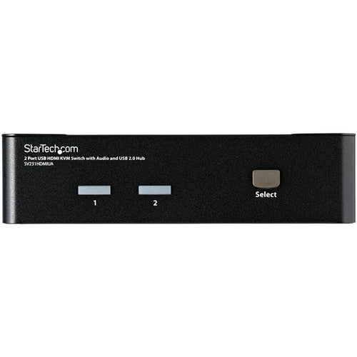 StarTech.com 2 Port USB HDMI KVM Switch with Audio and USB 2.0 Hub - TAA