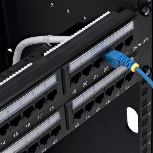 StarTech.com 48-Port 2U Rackmount Cat6 Patch Panel, RJ45, UTP, 110 Punch-Down, Cat 6 Ethernet Patch Panel for Network Server Rack