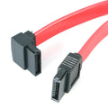 STARTECH 30CM SATA TO LEFT ANGLED SATA CABLE, 7 PIN, FOR TIGHT SPACE, 6Gbps, RED, LTW