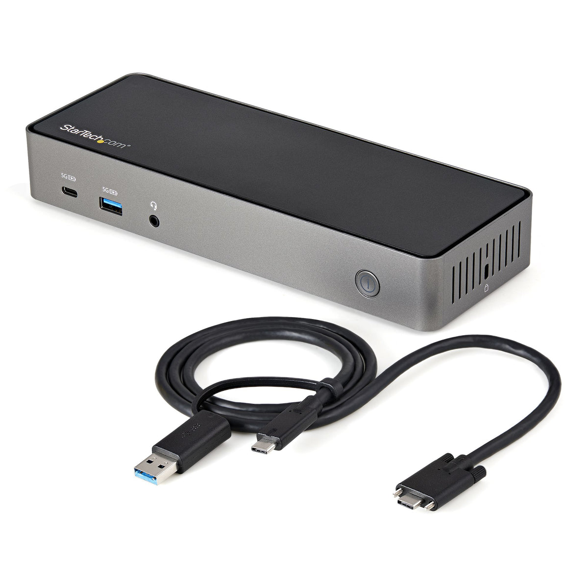StarTech.com USB-C & USB-A Dock - Hybrid Universal Triple Monitor Laptop Docking Station w/ DisplayPort & HDMI 4K 60Hz - 85W Power Delivery, 6x USB Hub, GbE, Audio - USB 3.1 Gen 2 10Gbps