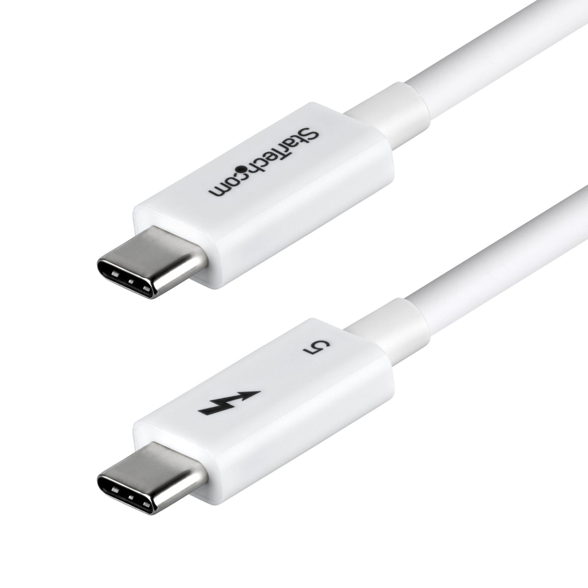 StarTech.com 3ft (1m) Thunderbolt 5 Cable, 80Gbps/Up to 120Gbps, 240W PD, 8K 60Hz, Certified Thunderbolt Cable, Compatible w/Thunderbolt 4/USB4/USB-C - White