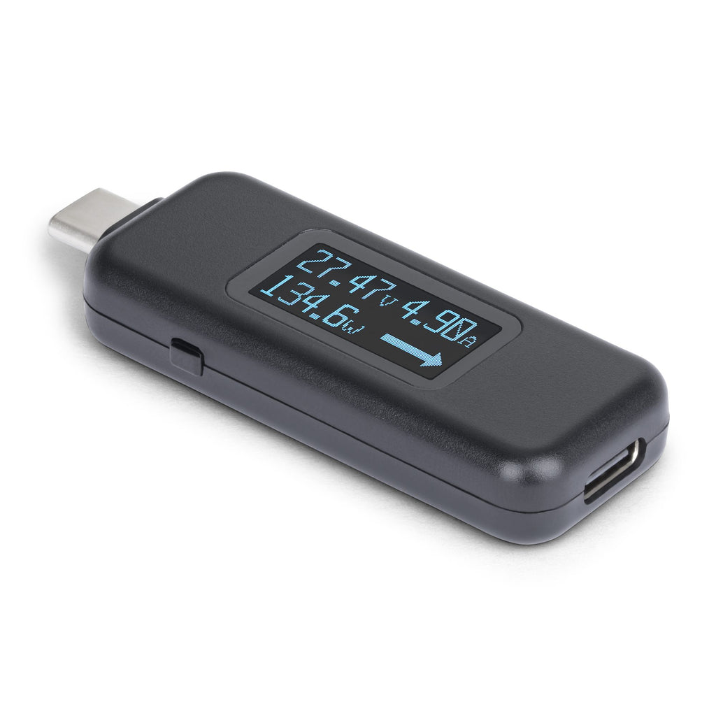 STARTECH USB-C POWER TESTER, Bi-DIRECTIONAL DIGITAL VOLTAGE/CURRENT, 2YR