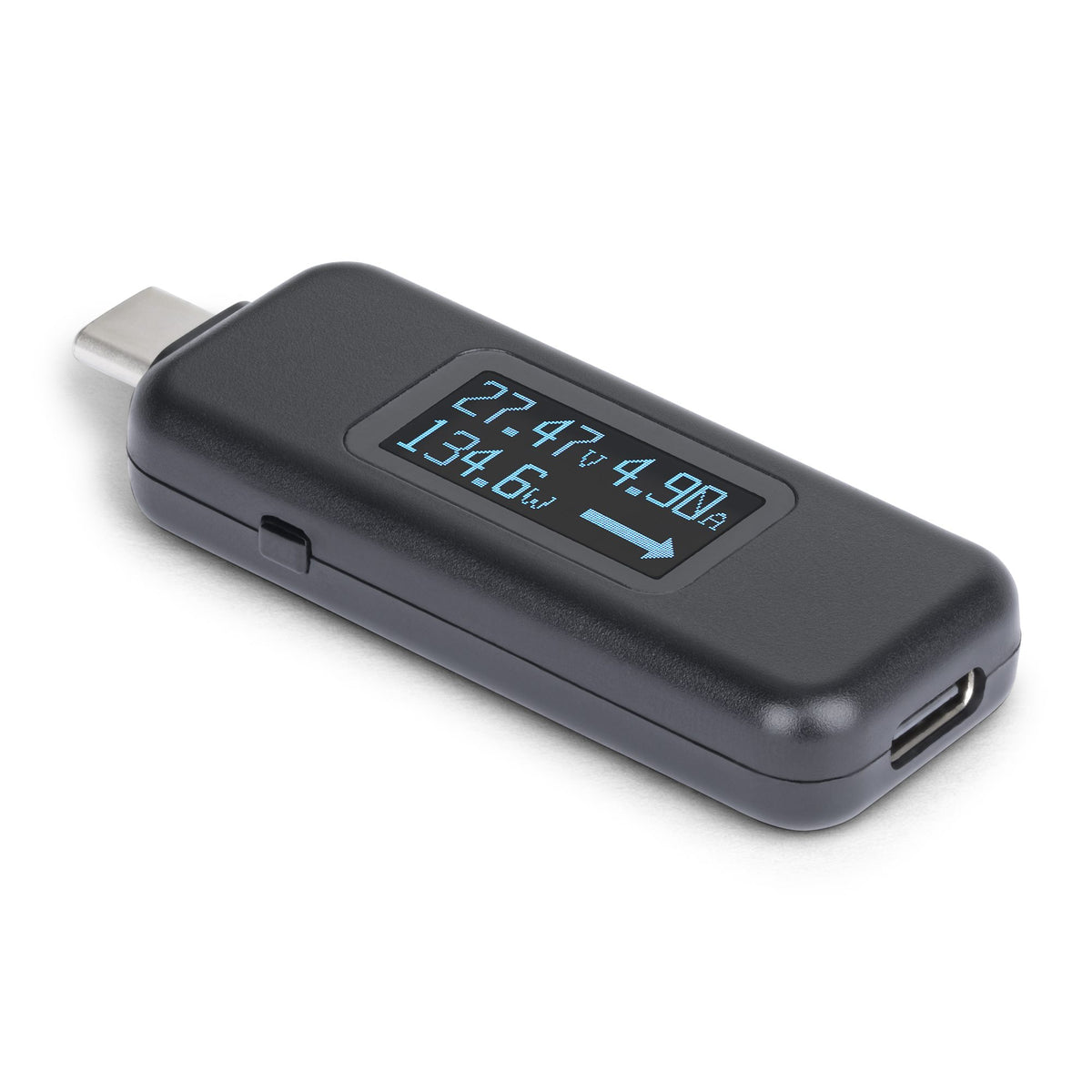 STARTECH USB-C POWER TESTER, Bi-DIRECTIONAL DIGITAL VOLTAGE/CURRENT, 2YR