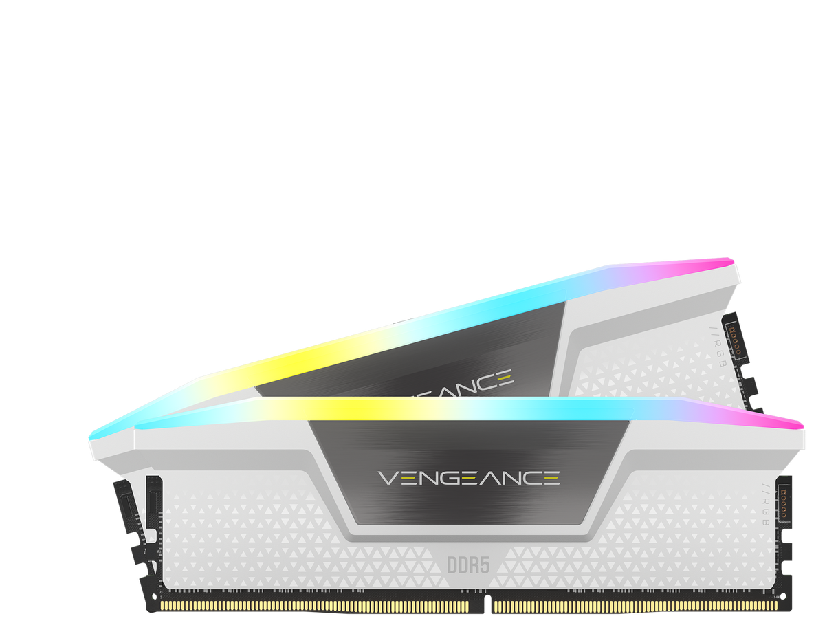*Price Valid For SOH Only* Corsair CMH16GX5M2B5200Z40W, VENGEANCE RGB, UDIMM, DDR5 16GB(2x8GB), 5200MHz, CL40, 1.25V, White, Limited Lifetime Warranty