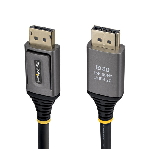 StarTech.com 50cm DisplayPort 2.1 Cable, VESA Certified DP80 DisplayPort Cable, Uncompressed 10K/8K 60Hz, 16K 60Hz/8K 240Hz w/DSC 1.2a, DP 2.1 Monitor Cord