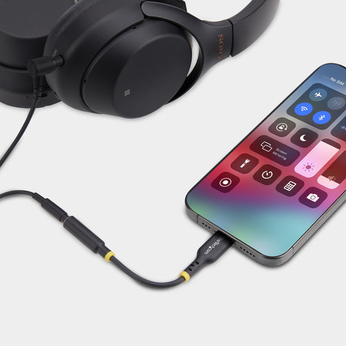 StarTech.com 5in (12.7cm) USB-C to 3.5mm TRRS Headphone/Headset Jack Audio Adapter, USB Type-C Aux Dongle, 32-bit DAC, Supports USB-C/Thunderbolt, Laptop/Phone/Tablet