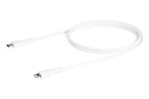 STARTECH 1M USB-C TO LIGHTNING CHARGE/SYNC CABLE, DURABLE, MFi, WHITE, 2YR