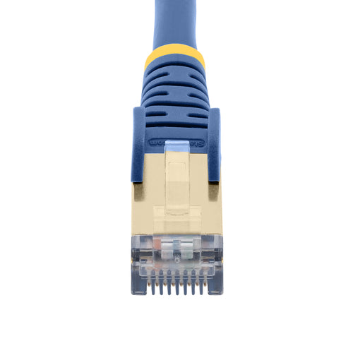 StarTech.com 10m CAT6a Ethernet Cable - 10 Gigabit Shielded Snagless RJ45 100W PoE Patch Cord - 10GbE STP Network Cable w/Strain Relief - Blue Individually Tested/Wiring is UL Certified/TIA