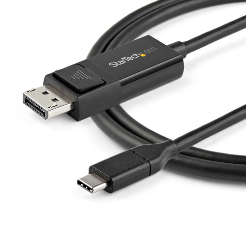 StarTech.com 3.3ft (1m) USB C to DisplayPort 1.2 Cable 4K 60Hz - Bidirectional DP to USB-C or USB-C to DP Reversible Video Adapter Cable - HBR2/HDR - USB Type C/Thunderbolt Monitor Cable