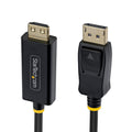 StarTech.com 15ft (4.5m) DisplayPort to HDMI Adapter Cable with Gripping Connectors, 4K 60Hz, HDR, Uni-Directional DP to HDMI Video Converter, DP Desktop to HDMI Monitor