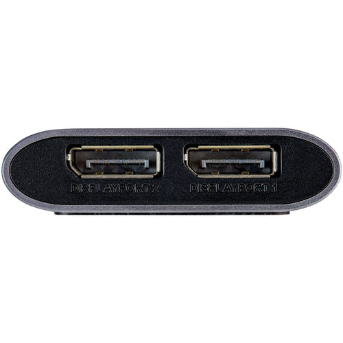 StarTech.com Thunderbolt to Dual DisplayPort Adapter DP 1.4, Dual 4K 60Hz or Single 8K/5K Thunderbolt to DP Converter, 2x DisplayPort Monitor Video Display Adapter - Mac & Windows