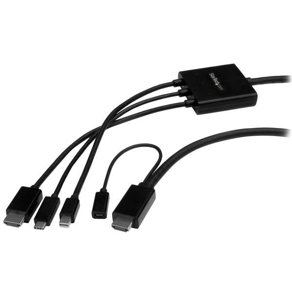 STARTECH 2M USB-C, mDP OR HDMI TO HDMI CONVERTER CABLE, SINGLE DISPLAY, 3YR
