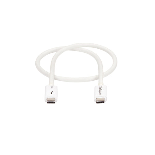 StarTech.com 1.6ft (50cm) Thunderbolt 3 Cable, 40Gbps, 100W PD, 4K/5K, Thunderbolt Certified, Compatible with Thunderbolt 4/USB 3.2/DisplayPort