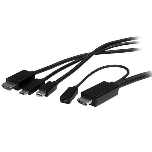 STARTECH 2M USB-C, mDP OR HDMI TO HDMI CONVERTER CABLE, SINGLE DISPLAY, 3YR