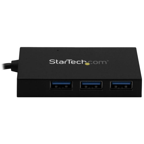 StarTech.com 4 Port USB 3.0 Hub - USB Type-A Hub with 1x USB-C & 3x USB-A (SuperSpeed 5Gbps) - USB Bus or Self-Powered - Portable USB 3.1/3.2 Gen 1 BC 1.2 Charging Hub w/ Power Adapter~4 Port USB 3.0 Hub - USB Type-A Hub with 1x USB-C & 3x USB-A