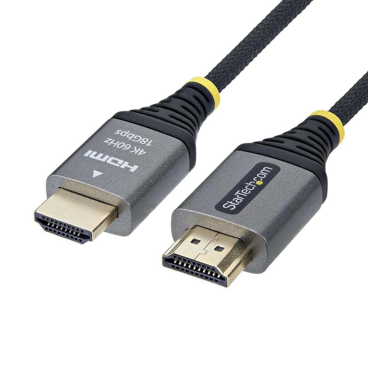 StarTech.com 2m (6ft) Premium Certified High Speed HDMI Cable, Ultra Flexible HDMI Cable, 4K 60Hz/1440p 144Hz w/HDR10/ARC, 18Gbps, High Flex Braided HDMI Cord
