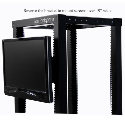 StarTech.com 4U Universal VESA LCD Monitor Mounting Bracket for 19-inch Rack or Cabinet - TAA Compliant - Cold-Pressed Steel Bracket
