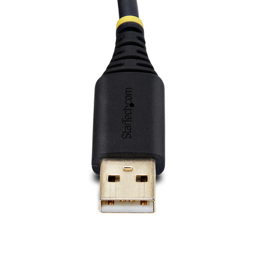 StarTech.com 3.3ft (1m) USB to Null Modem Serial Adapter Cable, Interchangeable DB9 Screws/Nuts, COM Retention, USB-A to RS232, FTDI, Level-4 ESD Protection, Windows/macOS/ChromeOS/Linux - Rugged TPE Construction