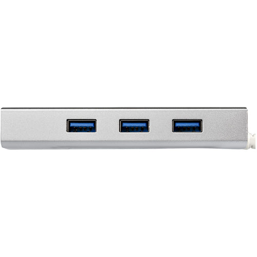 StarTech.com 3-Port USB Hub with Ethernet, USB-A Ports, Gigabit Ethernet/GbE, USB 5Gbps, Rugged Design, Bus-Powered, Portable Laptop USB 3.0 Hub
