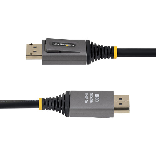 StarTech.com 1.5m DisplayPort 2.1 Cable, VESA Certified DP80 DisplayPort Cable, Uncompressed 10K/8K 60Hz, 16K 60Hz/8K 240Hz w/DSC 1.2a, DP 2.1 Monitor Cord