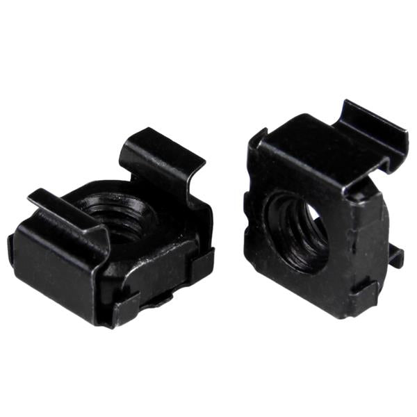 StarTech.com 50-Pack M6 Square Hole Cage Nuts and Installation Tool for 19" or 10" Server Racks, Cabinets and Enclosures, Black - TAA
