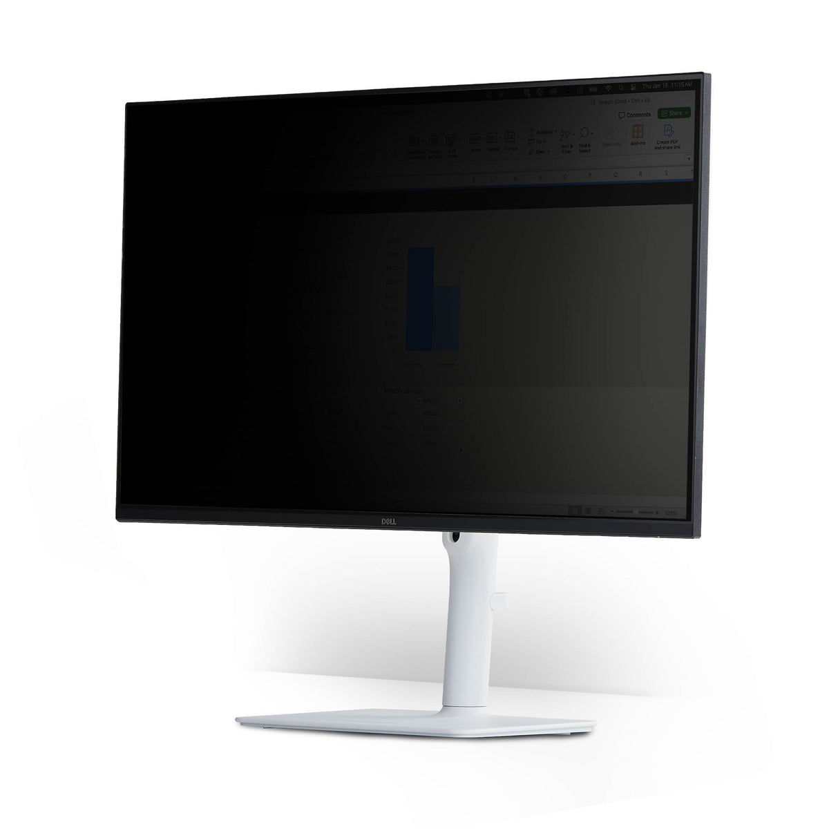 StarTech.com Magnetic Monitor Privacy Screen for 27" 16:9 Widescreen Display, Removable Filter, Anti-Glare/Glossy, Blue Light Reducing Screen Protector, TAA