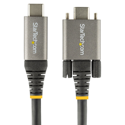 StarTech.com 20in (50cm) USB-C Cable, Side Screw Locking, USB 10Gbps, 100W (5A) Power Delivery, 8K 60Hz / 4K 144Hz DP Alt Mode - Thunderbolt Compatible