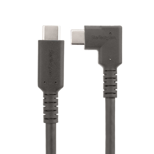 STARTECH 1m Rugged Right Angle USB-C Cable USB 3.2 10 Gbps, USB C Data Transfer Cable, 4K