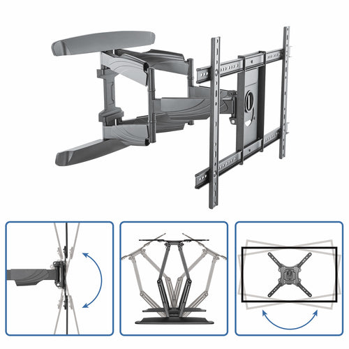 StarTech.com TV Wall Mount supports up to 70 inch VESA Displays - Low Profile Full Motion Universal TV Flat Screen Wall Mount - Heavy Duty Adjustable Tilt/Swivel Articulating Arm Bracket