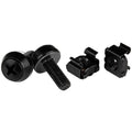 StarTech.com 100-Pack M6 12mm Screws, Square Hole Cage Nuts and Installation Tool, Hardware Mounting Kit for 19" or 10" Server Racks, Cabinets and Enclosures, Black - TAA