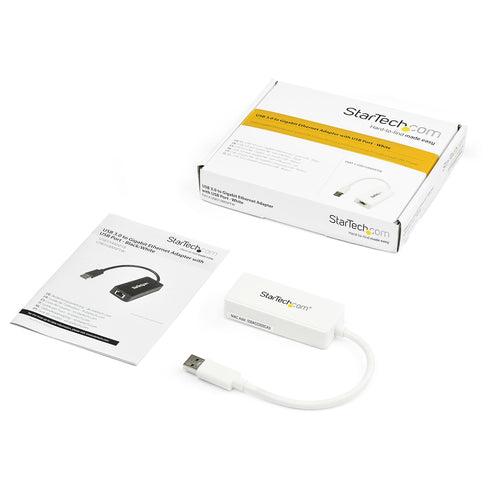 STARTECH USB 3.0 TO GbE ADAPTER, USB 3.0(1), WHITE, 2YR