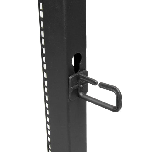 StarTech.com 18U 4-Post Server Rack, 19in Open Frame Rack with 40in (101cm) Mounting Depth and 1200lb (544kg) Weight Capacity, Mobile or Floor Mount IT Rack