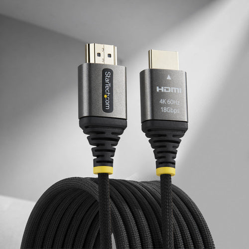 StarTech.com 2m (6ft) Premium Certified High Speed HDMI Cable, Ultra Flexible HDMI Cable, 4K 60Hz/1440p 144Hz w/HDR10/ARC, 18Gbps, High Flex Braided HDMI Cord